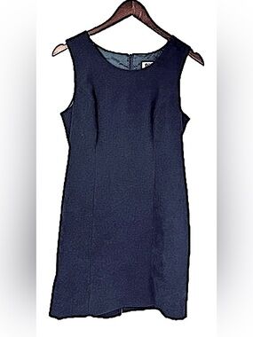 Dawn Joy II Vintage Timeless Sleeveless Sheath Dress Black Knee Length Sz 8P
